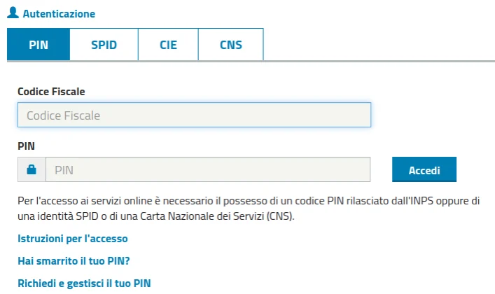 Come accedere all'area riservata INPS senza lo SPID V Come accedere all'area riservata INPS senza lo SPID V