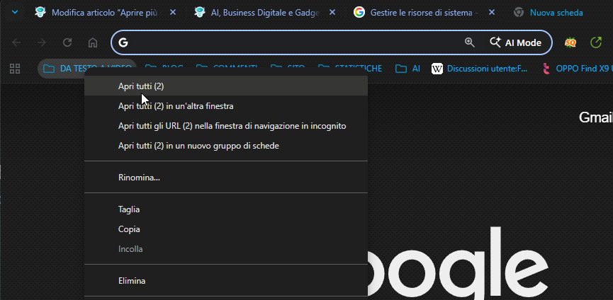 Aprire più siti con un collegamento V Aprire più siti con un collegamento V