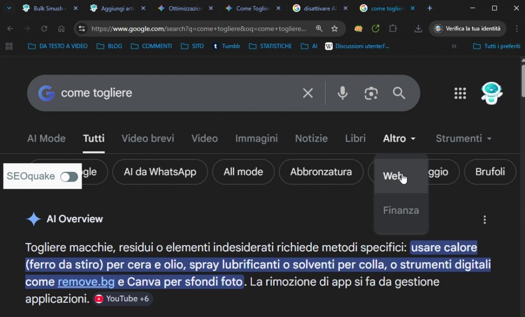 Come togliere AI da Google e tornare alla ricerca classica III Come togliere AI da Google e tornare alla ricerca classica III
